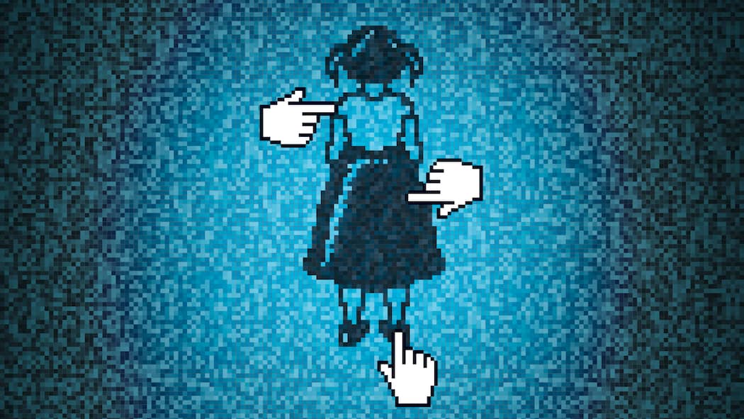 Das Versagen der Schweiz im Kampf gegen Kinderpornografie Illustration: Mauscursors zeigen auf Mädchen