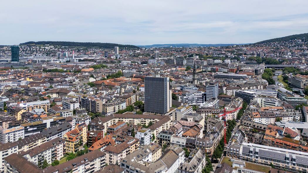 Höchster Anstieg bei Neumieten seit über 30 Jahren Luftansicht vom Zürcher Stadtteil Werd