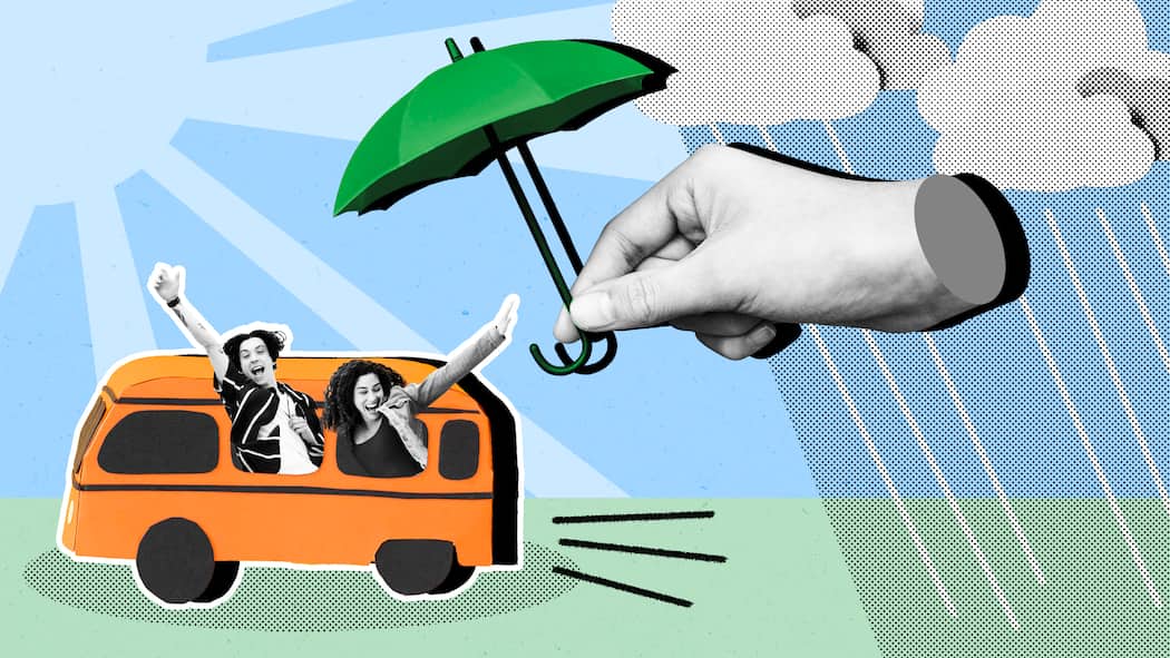 Ohne Eltern in die Ferien – so gehts Illu: Jugendliche in Bus - Viele Jugendliche träumen davon, ohne die «nervigen» Eltern zu verreisen. Möglich machen das betreute Jugendreisen. Worauf man achten sollte – und warum die ganze Familie profitiert