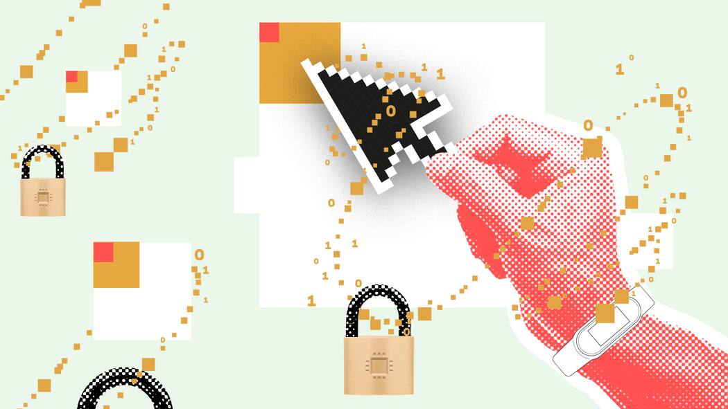 Das ändert sich jetzt beim Datenschutz Eine rot gepunktete Hand hält einen Curserpfeil vor Quadraten, Nullen, Einsen und grossen Schlössern. Was Sie zum neuen Schweizer Datenschutzgesetz wissen sollten.