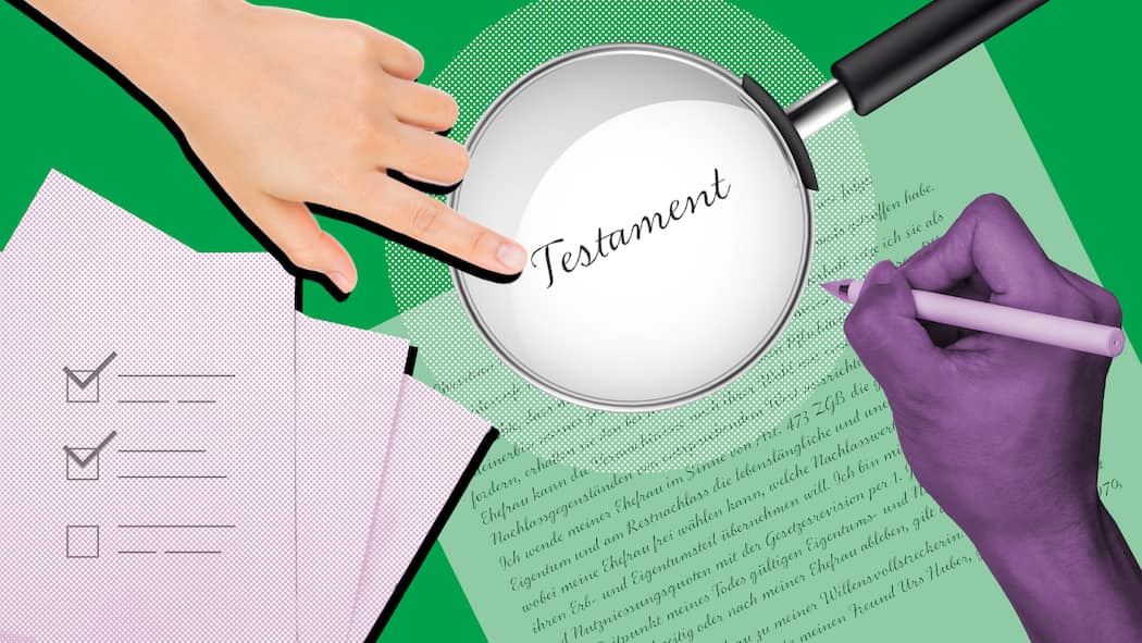 Ist der Letzte Wille rechtsgültig verfasst? Illustration Testament prüfen