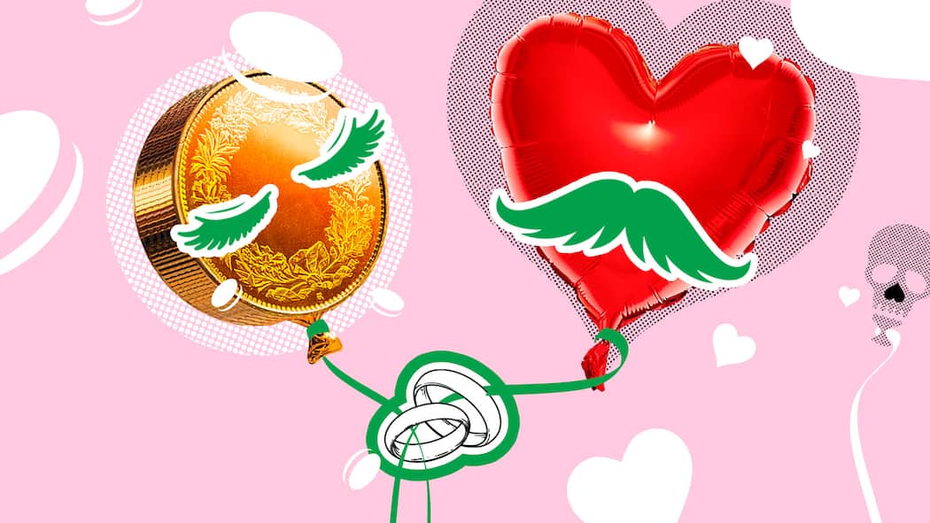 Nach der Abstimmung ist vor dem Ja-Wort Ein Herz- und ein Geldstück-Balloon sind über zwei Eheringe miteinander verbunden. Das sollten Sie im Vorfeld wissen, wenn Sie den Bund der Ehe eingehen wollen