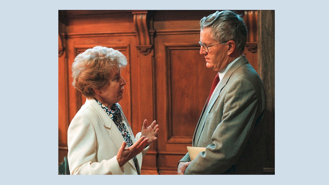 Erbschaftssteuer: Wer hats erfunden? Forderten in den 90er-Jahren eine nationale Erbschaftssteuer: Die Zürcher FDP-Ständerätin Vreni Spoerry und und der Luzerner Finanzminister Kaspar Villiger (FDP)