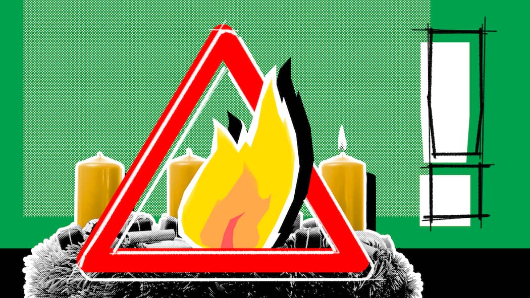 ... die Wohnung brennt! Ein Adventskranz steht in Flammen. In der Adventszeit ist das Brandrisiko höher als sonst. Kennt man die Gefahren, steht der Besinnlichkeit nichts im Wege.
