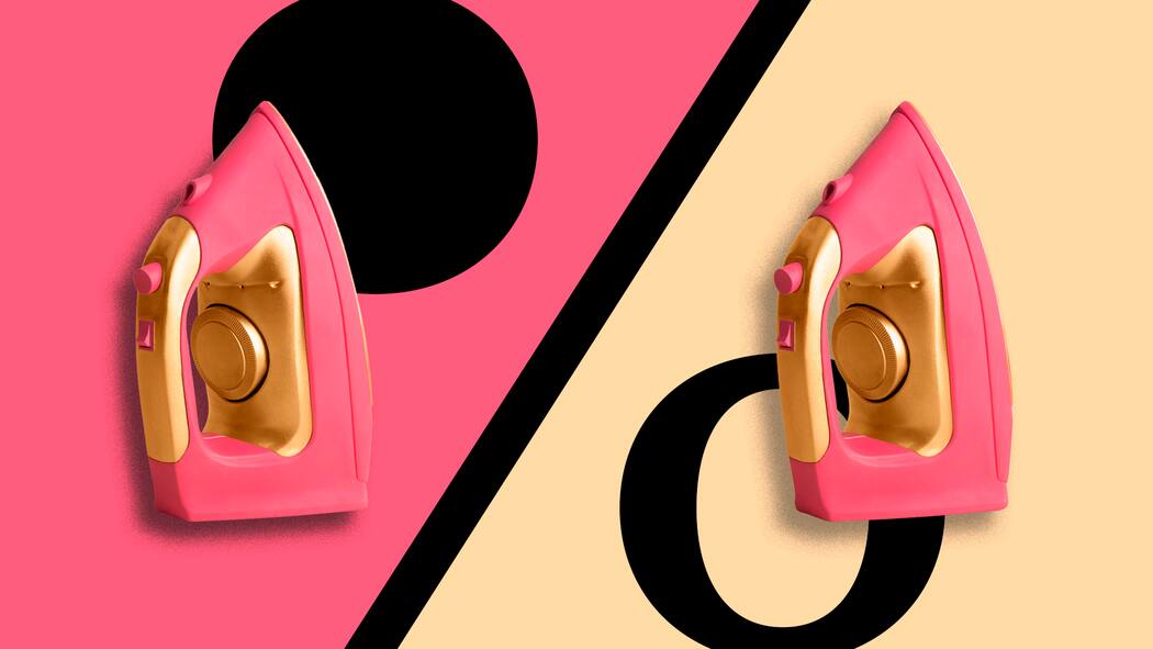 Hunderte Franken zu viel bezahlt Symbolbild: Bügeleisen und Prozentzeichen; Einkaufen Überhöhte Preise: Ist das schon Wucher? Fernseher zum doppelten Preis, Bügeleisen bei der Konkurrenz viel billiger: Anbieter dürfen sich in der Schweiz fast alles erlauben.