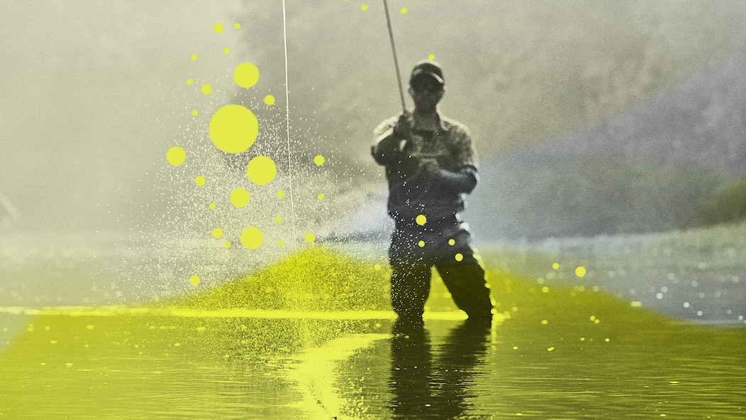 Verseuchte Fische – Bund kann Grenzwerte nicht durchsetzen Ein Fischer, Bild mit Gelb verfremdet - Das Bundesamt für Lebensmittelsicherheit kann die eigenen Grenzwerte nicht durchsetzen und macht nichtssagende Äusserungen zur Gesundheitsgefahr