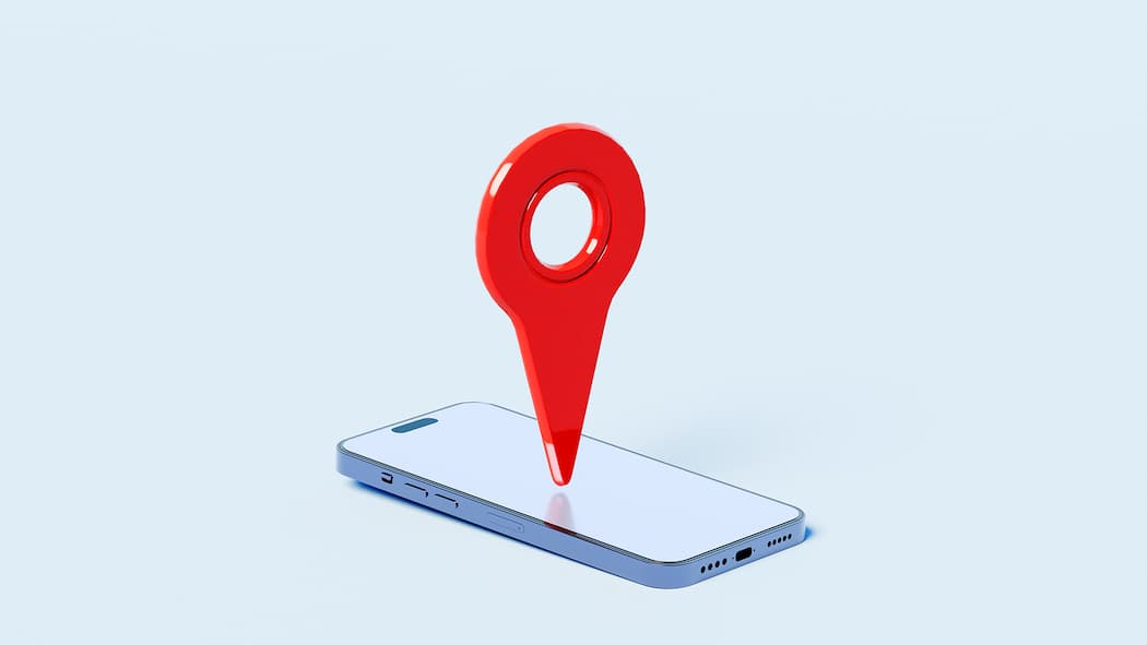 Verrate mir deinen Standort und ich sage dir, wer du bist Standortzeichen auf Handy