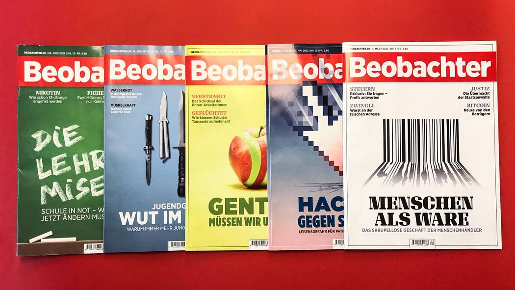 Beobachter räumt ab Die Covers der ausgezeichneten Beobachter-Magazine