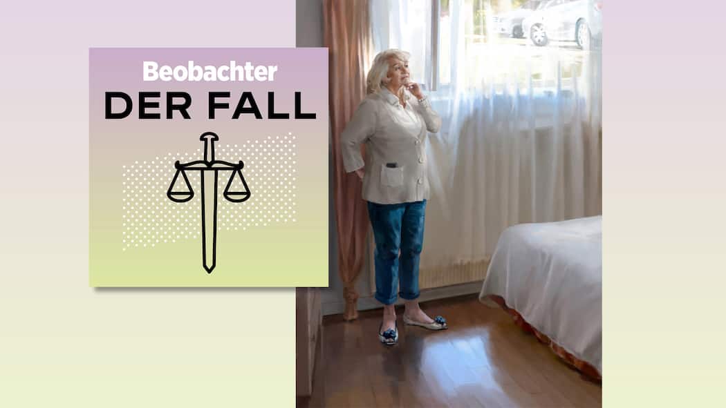 Illegale Wohnungen geerbt – eine Rentnerin verliert ihre Altersvorsorge Collage mit Illustration der Rentnerin und Podcast-Logo - Marlise Wittwer erbte von ihrem Vater zwei Wohnstudios. 50 Jahre später kommt ans Licht: Sie wurden nie bewilligt