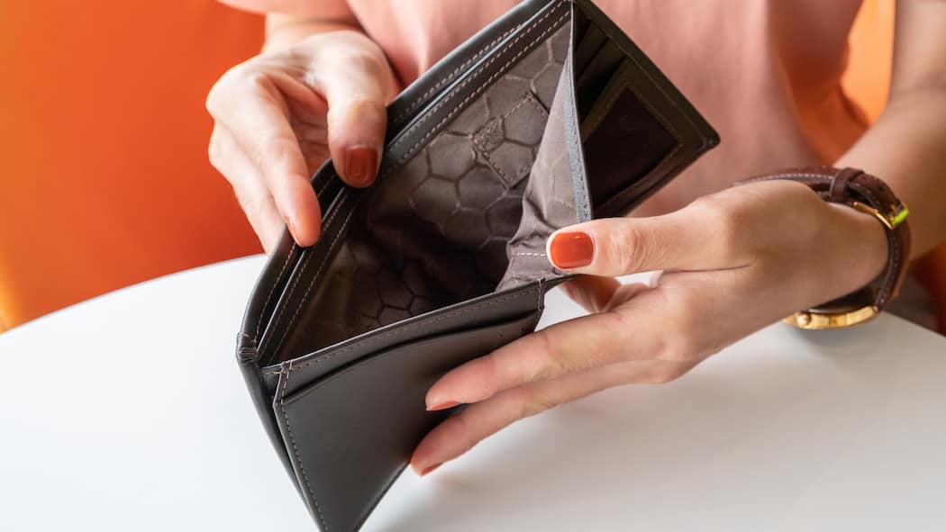 Wie stark trifft mich die Inflation? Leeres Portemonnaie