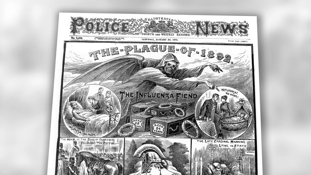 Verblüffende Parallelen zur Corona-Pandemie Britischer Bericht über die «Russische Grippe»: «The Illustrated Police News», 1892