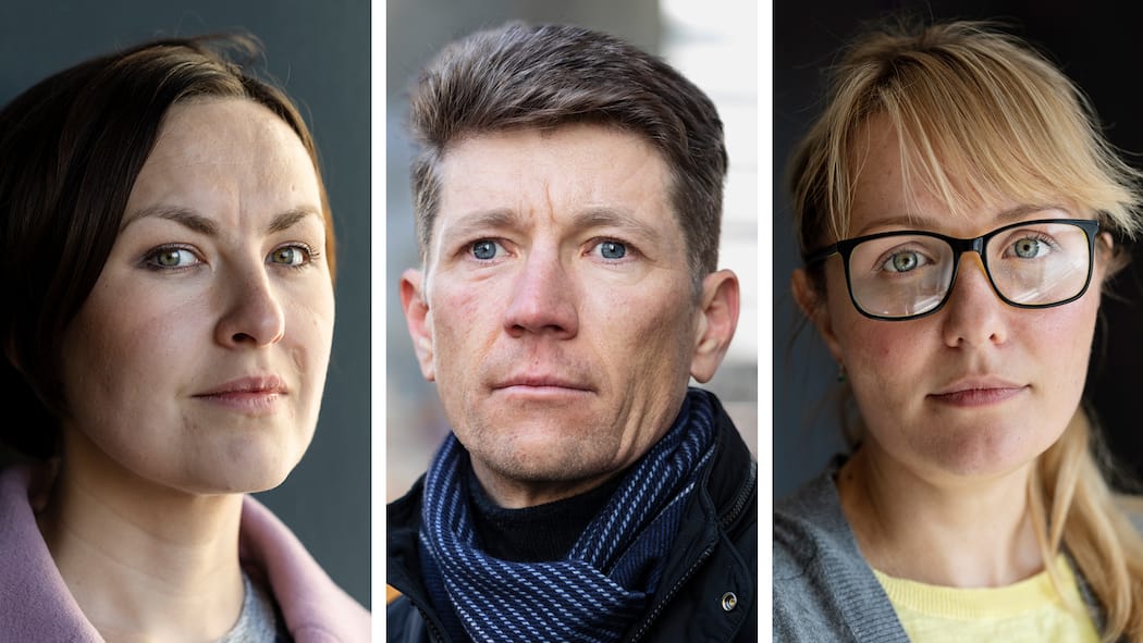 Widerstand leisten, irgendwie Halyna Chop Muff, Sasha Volkov und Anastasiia Grynko (von links nach rechts)