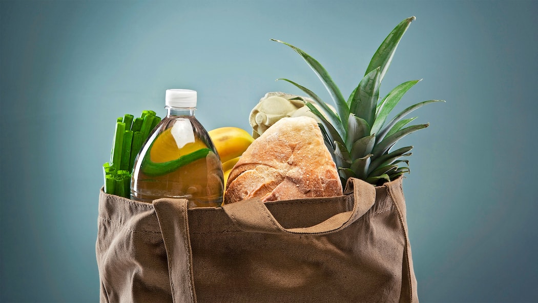 Wie bio ist Billig-Bio? Mit Lebensmitteln gefüllte Tasche