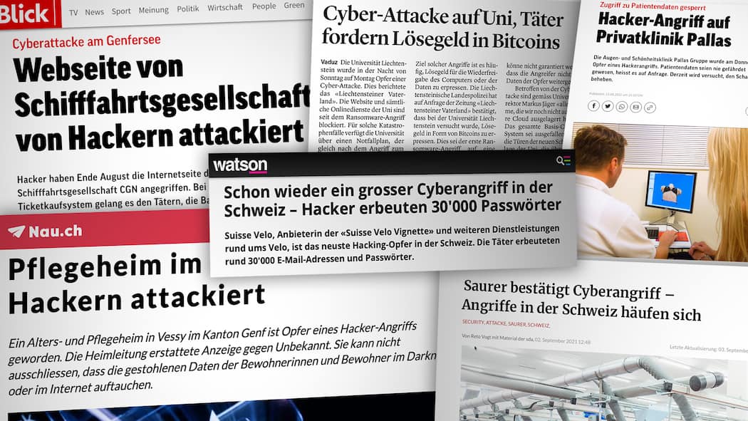 Hacker stürzen sich auf Schweizer Firmen Artikel über Hackerangriffe auf Firmen in Schweizer Medien