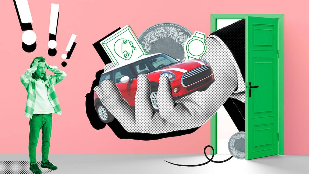 Pfändung droht? So können Sie sich wehren Eine grosse Hand, die durch eine Wohnungstür greift, schnappt sich ein Auto, eine teure Armbanduhr sowie ein Kunstgemälde. Wer Schulden hat und sie nicht zahlen kann, muss mit einer Pfändung rechnen. Der Beobachter zeigt, was dabei genau passiert und welche Regeln in der Schweiz gelten