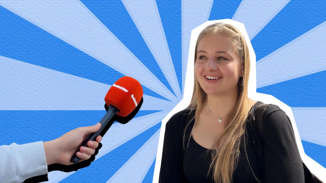 «Ich könnte nicht ohne Social Media – eigentlich bin ich süchtig» Collage Beobachter Social Media Team Videoumfrage unter Jugendlichen zum Thema Bildscirmzeit im Juli 2026.
