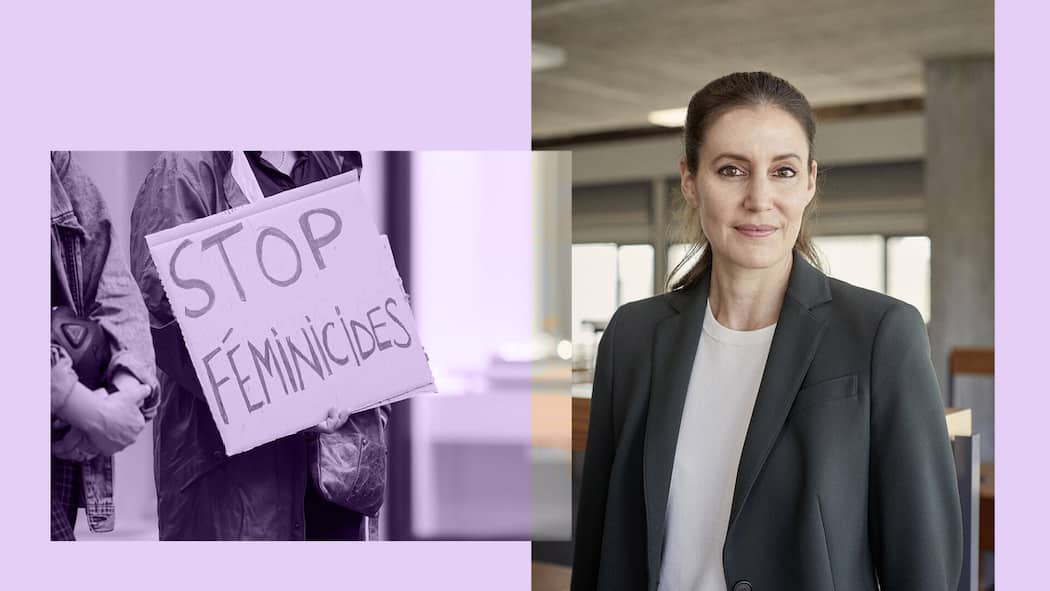 «Die Anzahl Femizide hat in der Schweiz eher leicht abgenommen» Proteste gegen Femizide. Kriminologin Nora Markwalder untersucht an der Uni St. Gallen Hintergründe zu Tötungen in Partnerschaften. (PD/Universität St.Gallen) und Keystone Bild-ID 673462995 - Des personnes se rassemblent avec des fleurs, des bougies et des pancartes lors d'une veillÈe en hommage aux victimes de l'homicide survenu ‡ Cor…