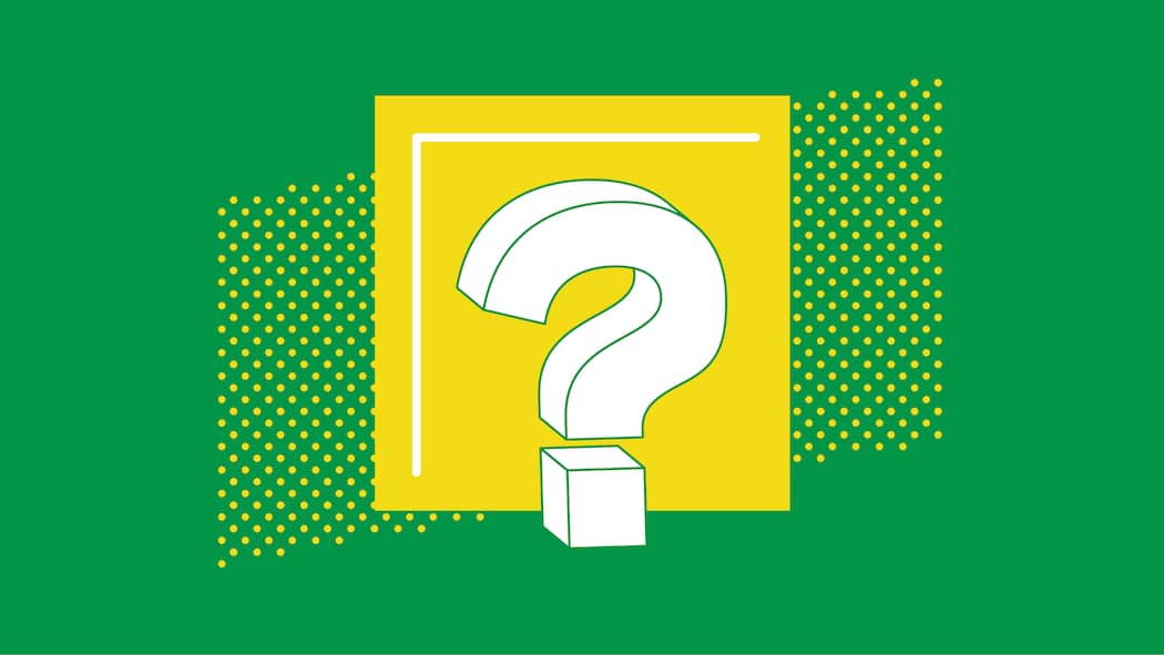 Gefeuert, weil ich mehr Lohn will – wäre das rechtens? Fragezeichen vor grün-gelbem Hintergrund - Ich habe geerbt, Schulden waren mir keine bekannt. Doch nun kommen Rückforderungen, und vom Geld ist nichts mehr übrig. Kann das sein