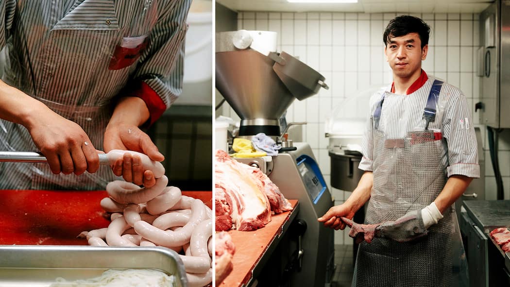 Flüchtlinge sollen Metzgereien retten Flüchtling Liyagat Moradi, Stift in der Chämi-Metzg Fislisbach