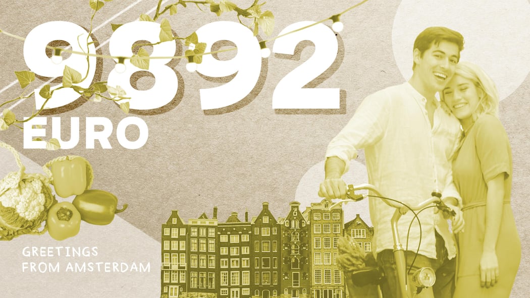 «Ich verdiene 5192 Euro netto – mein Lohn ist für Holland angepasst» Collage: Ein junges Paar vor Amsterdamer Häusern - Sebastian Kramer und Jael Leu sind nach Amsterdam gezogen. Sie schätzen die Lockerheit der Niederländer und die Velokultur, das Sparen aber ist schwieriger geworden. Für die Beobachter-Serie legt das Paar sein Budget offen
