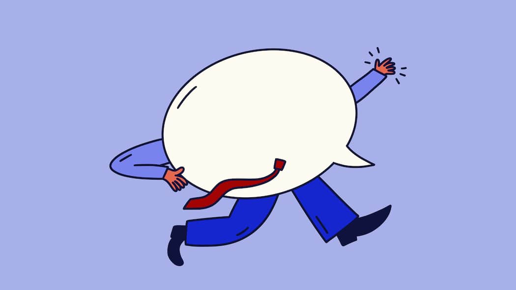 Lügen haben kleine Hände Eine wandelnde Sprechblase