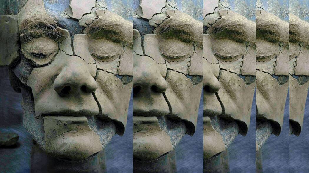 Psychische Krankheiten sind keine Einbildung Eine zerbröselnde Maske. Ähnlich fühlen sich psychisch Kranke.
