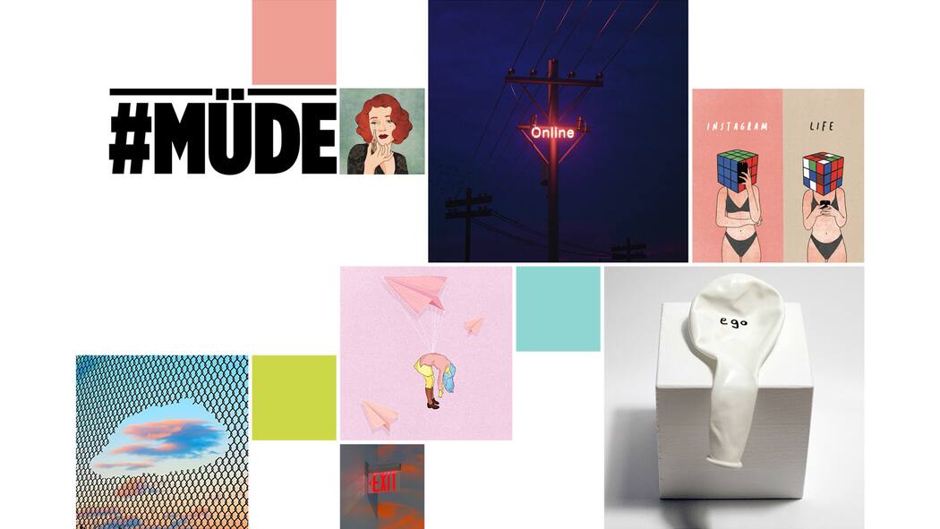 Generation atemlos – bis zur kollektiven Erschöpfung Millenials: Collage im Sick Style