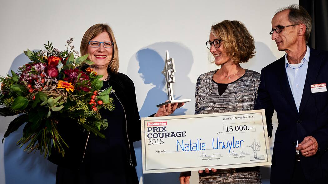 Die Gewinnerin heisst Natalie Urwyler Die Gewinnerin des Prix Courage 2018 Natalie Urwyler