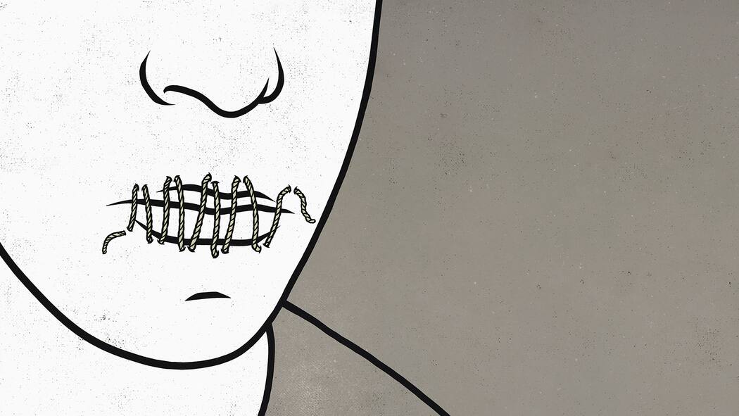 «Es wird nicht bestraft, was man denkt, sondern was man tut» Illustration Zensur