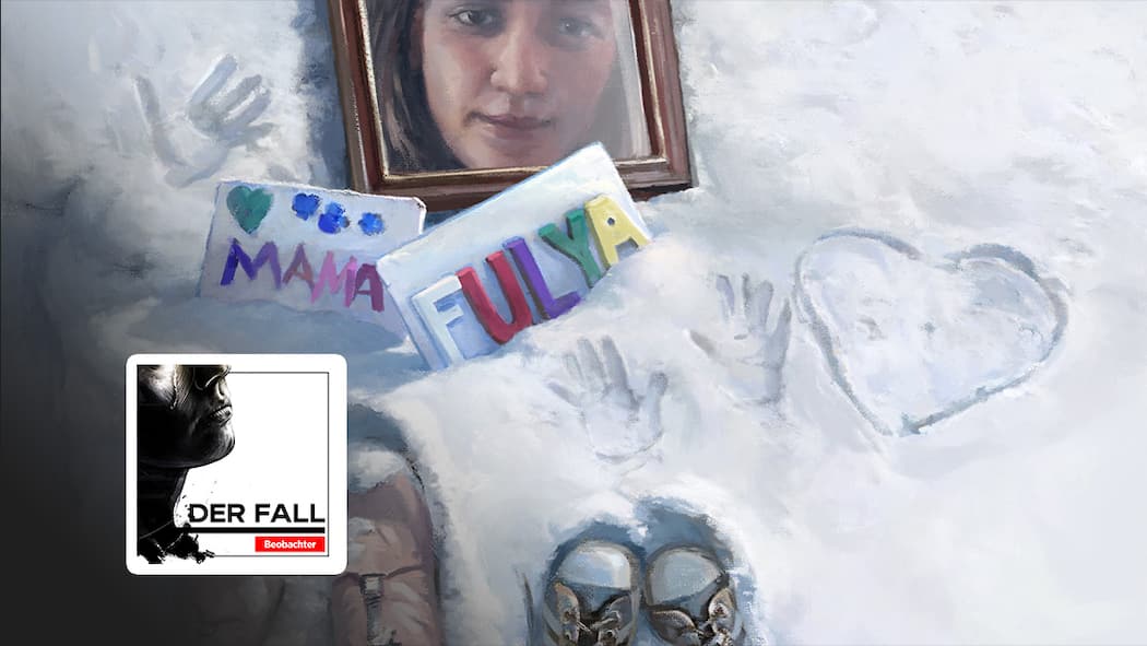 Vor der Haustür erstochen Illustratioin Fulya Demirs Grab im Schnee