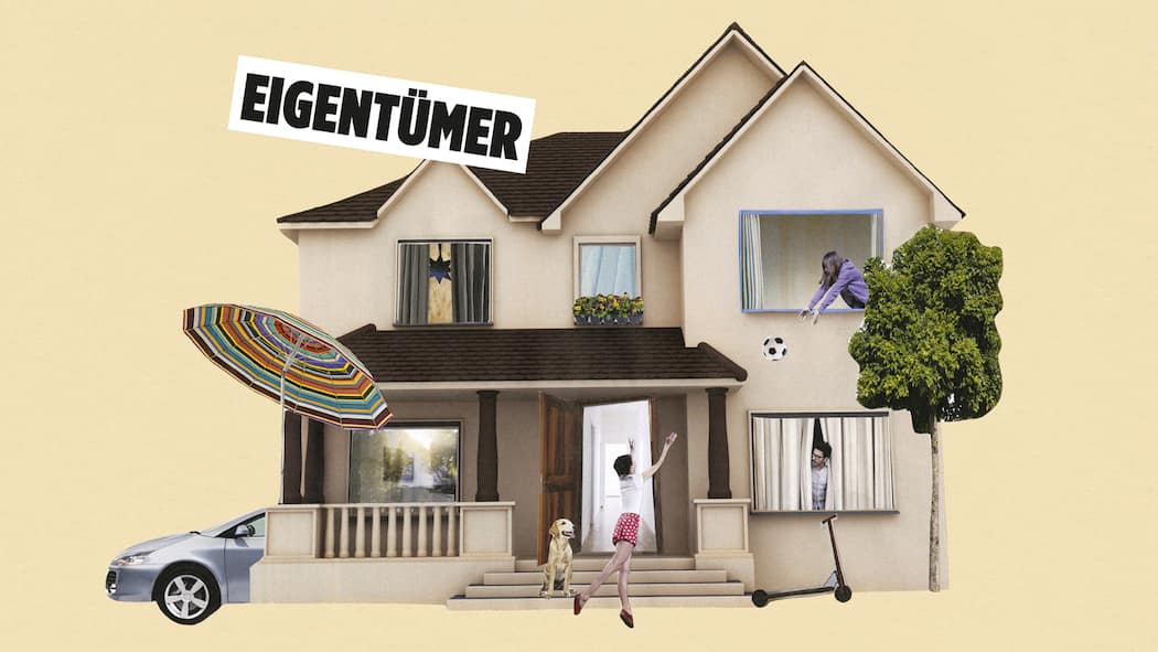 Das Eigenheim gibts nur noch für Reiche Illustration eines Eigenheims