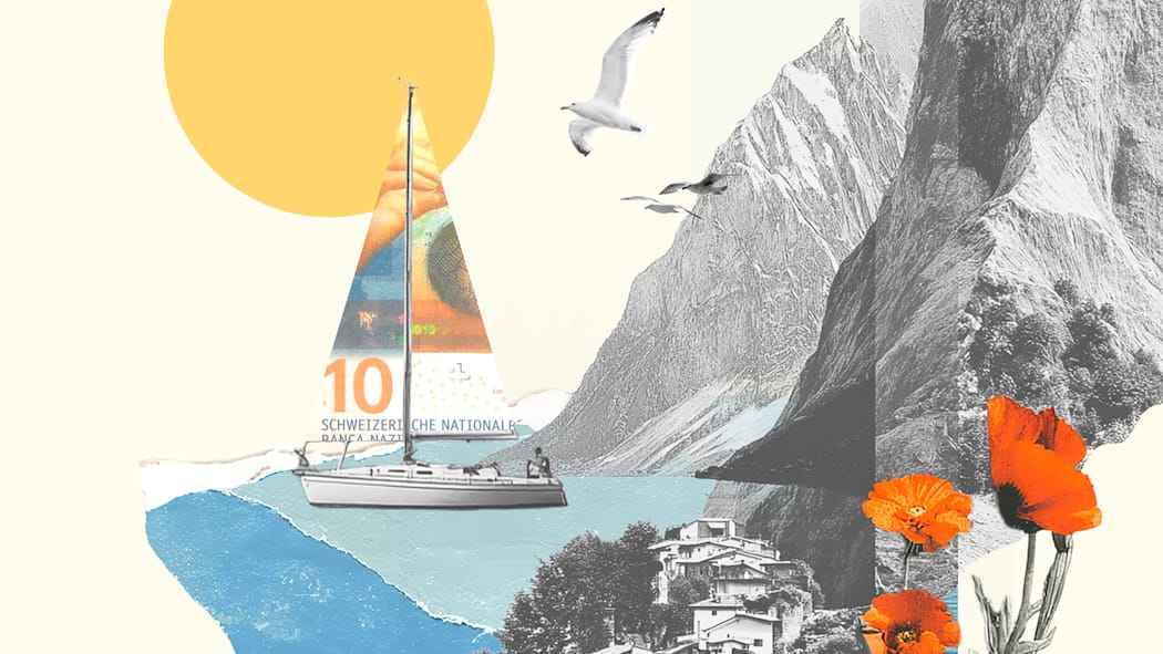 So ist die Steuererklärung ein Kinderspiel Collage mit Segelboot - Der Abgabetermin für die Steuererklärung rückt näher. Doch keine Sorge: Mit der Hilfe des Beobachters erledigen Sie die Steuern wie ein Profi