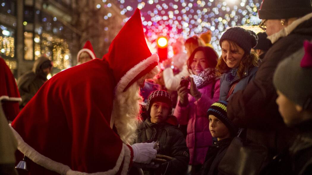 Gib mer Nuss und Bire – aber nicht mehr Samichlaus mit Kindern