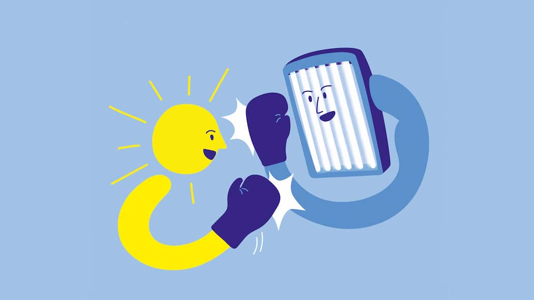 Hier riechts irgendwie verbrannt Ilustration Sonne gegen Solarium: Bei Solarien ist es heute wie bei Sexshops: Lass dich nicht erwischen