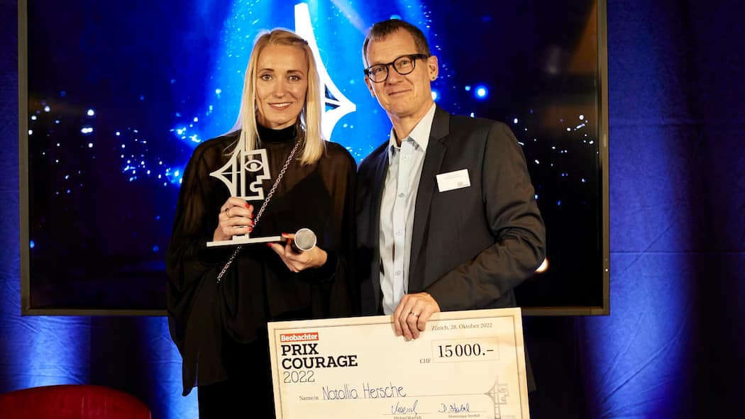 Natallia Hersche gewinnt den Prix Courage 2022 Natallia Hersche gewinnt den Prix Courage 2022