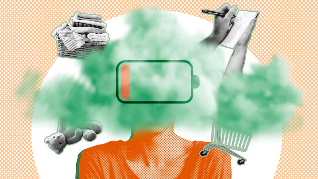 Warum die Last im Kopf oft Frauensache bleibt Illustration Frau mit Wolke vor dem Kopf - Oft sind es die Frauen, die den Alltag von Paaren und Familien organisieren – und damit einen Grossteil der mentalen Last tragen. Dabei können Männer lernen, wie das geht