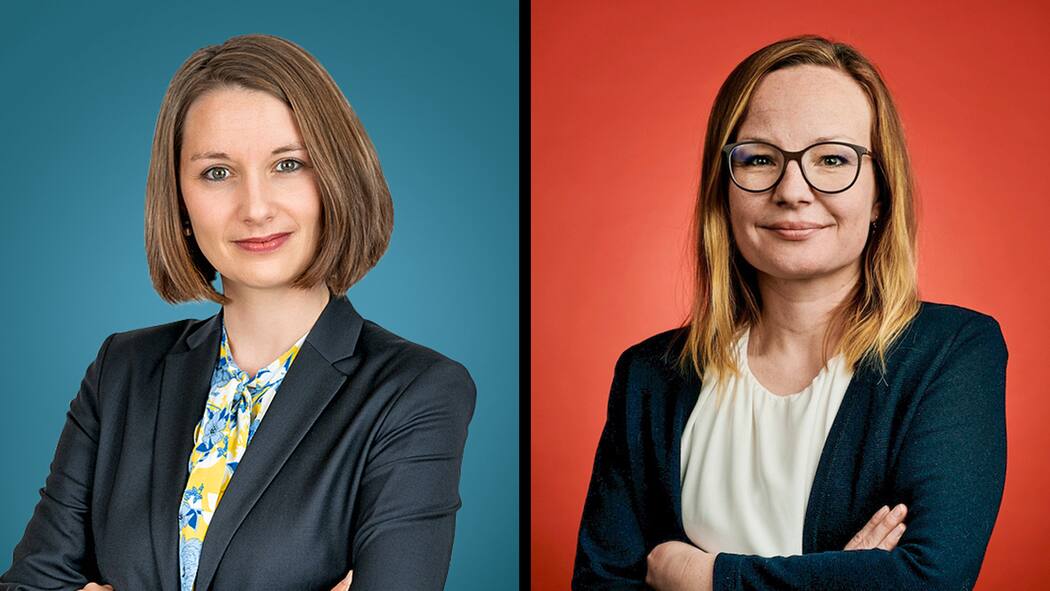 Frauen mit 65 in Rente? Zwei Expertinnen im Schlagabtausch Mitte-Frauen-Präsidentin Christina Bachmann-Roth (li.) und Gewerkschafterin Gabriela Medici