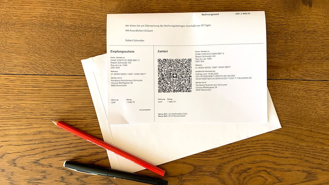 Jetzt kommt der neue Einzahlungsschein Musterrechnung mit QR-Code