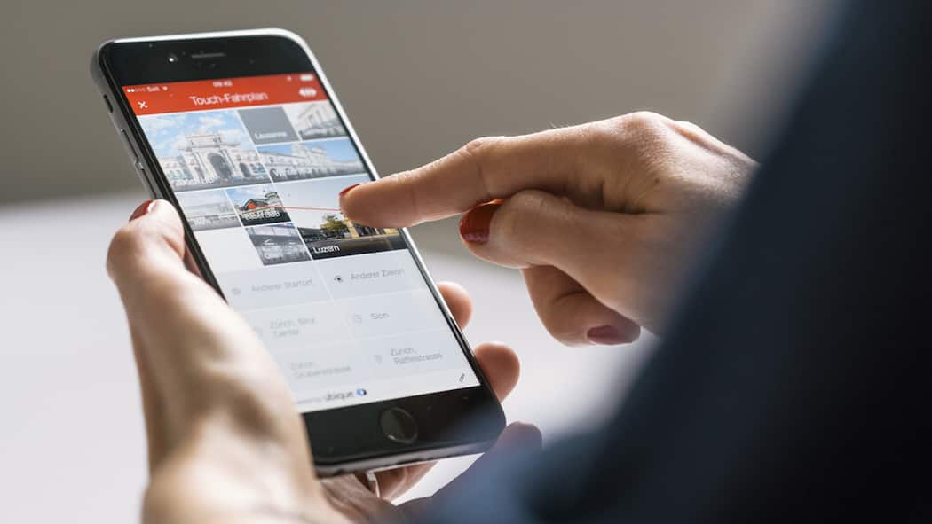 Der Kluge kauft nicht in einem Zuge Eine Fahrt wird auf der SBB-App ausgewählt