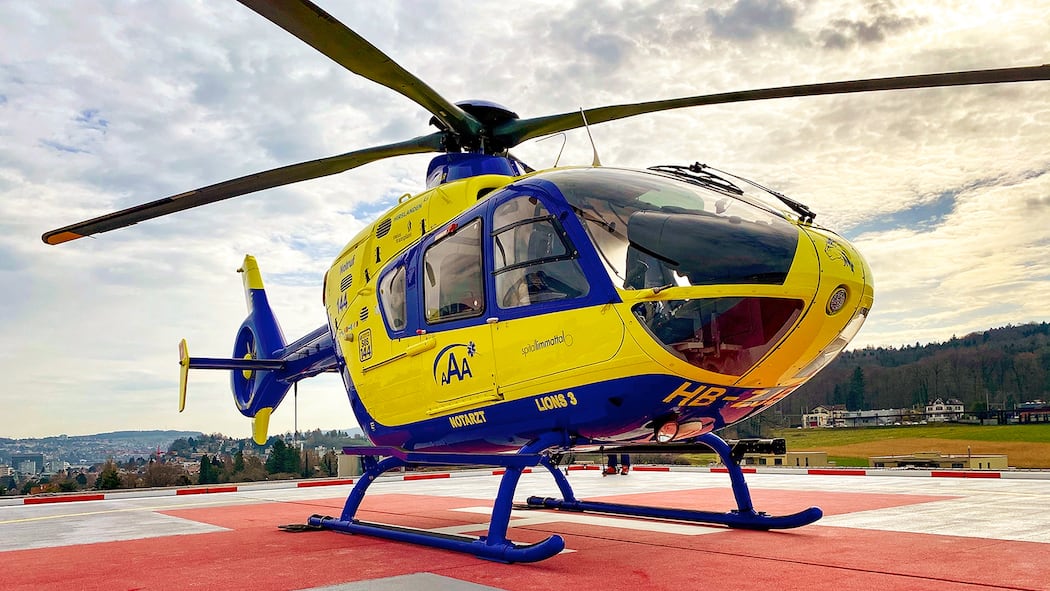 Wenn der falsche Helikopter kommt Helikopter der Alpine Air Ambulance