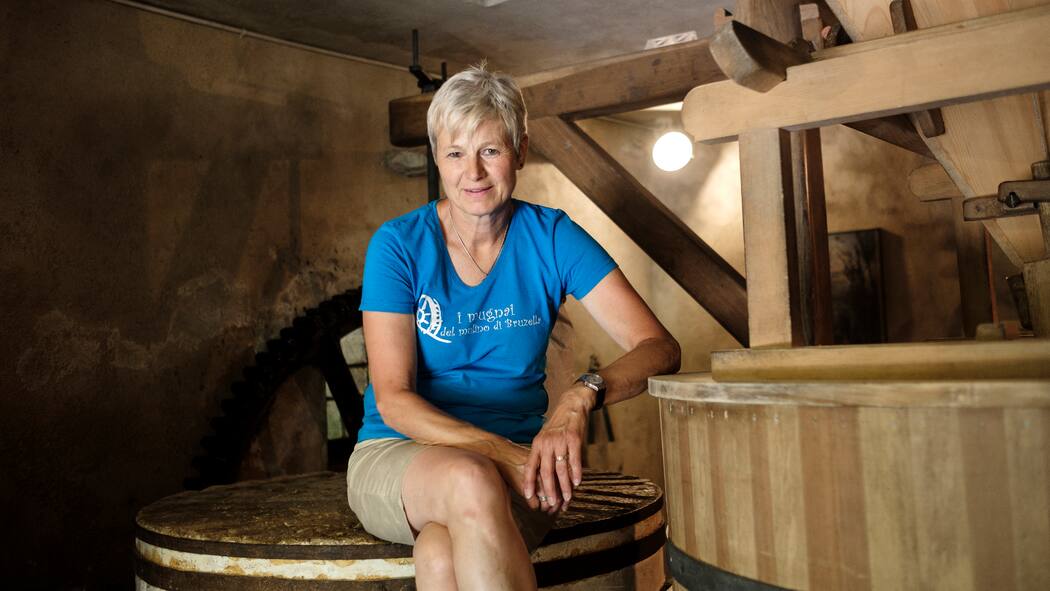 «Die Mühle und ich – das war Liebe auf den ersten Blick» Irene Petraglio in der Mühle im Valle di Muggio