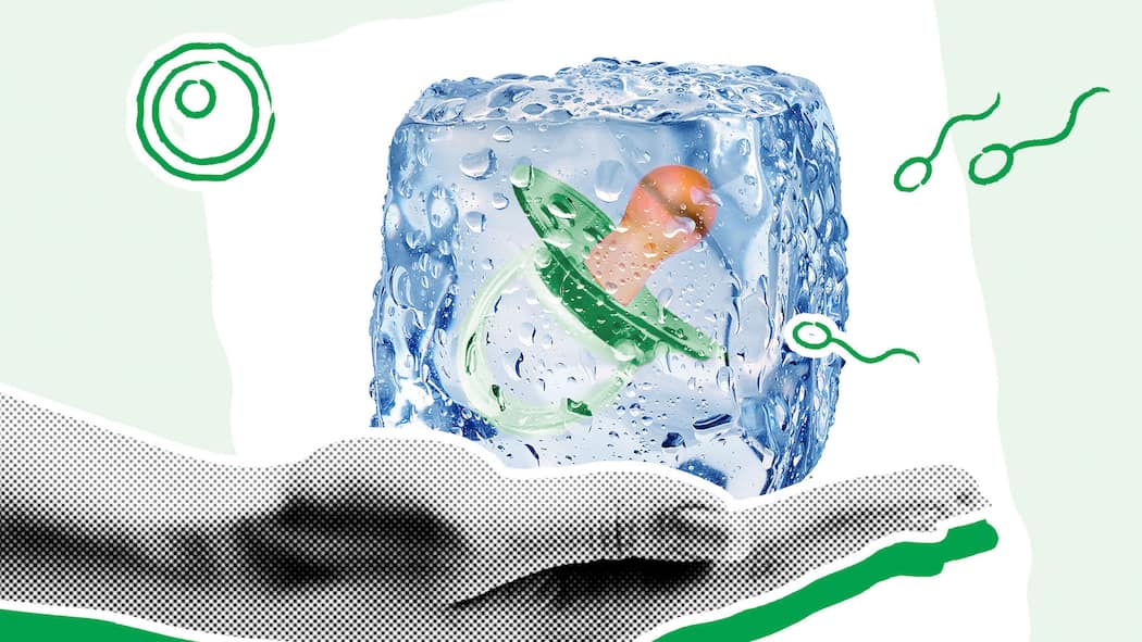 Das Baby auf Eis legen? Symbolbild: Nuggi in Eisblock