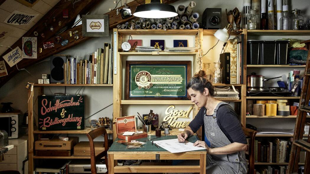 Haus des Goldes Schriftenmalerin Brigitte Jaggi