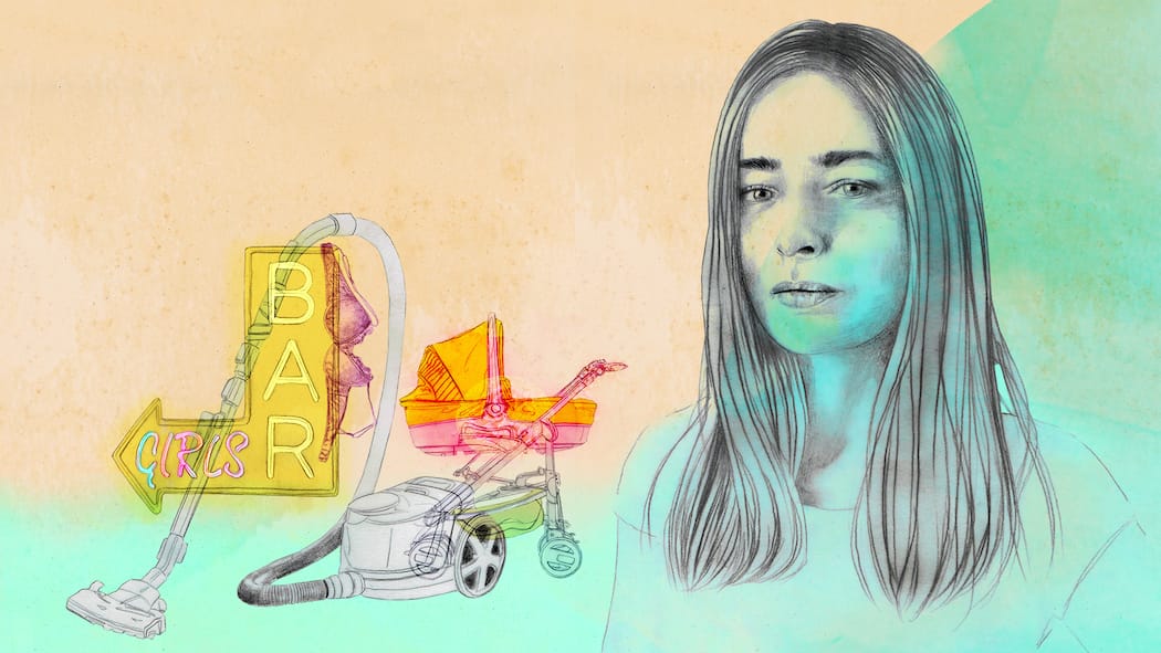 «Nannys werden oft in die Prostitution gedrängt» Illustration einer Nanny zum Thema Menschenhandel