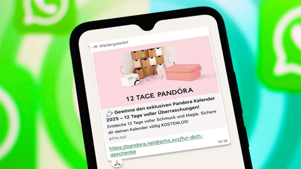 Dieses Gewinnspiel lockt Schulkinder in die Falle Collage für den Beobachter zum Thema: Die Gratis-Schmuckset-Falle: Wie ein WhatsApp-Scam die Handys von Schweizer Schulkindern flutet.
***
Bildinhalte: imago814126521
Photo illustration in Canada - 24 Apr 2025 In this photo illustration, the WhatsAp…