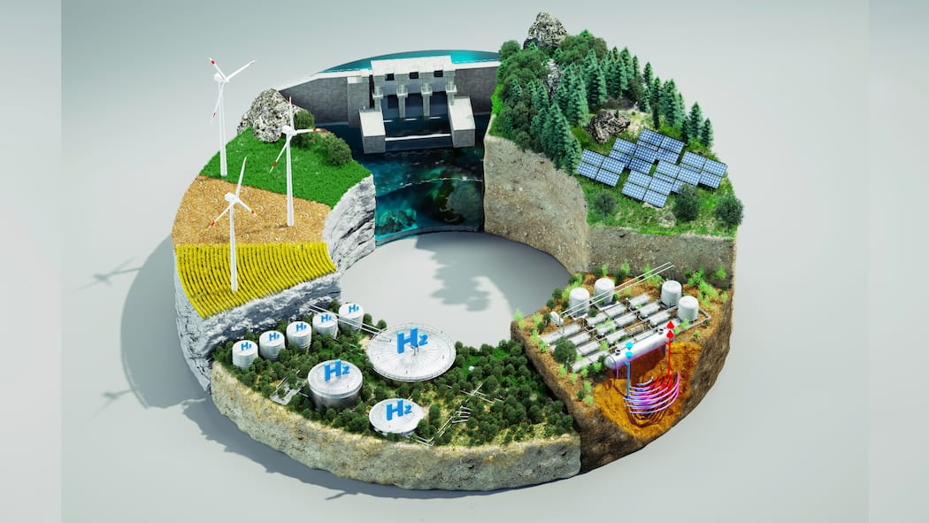 Die Sonne schlägt sie alle Illustration mit alternativen Energien