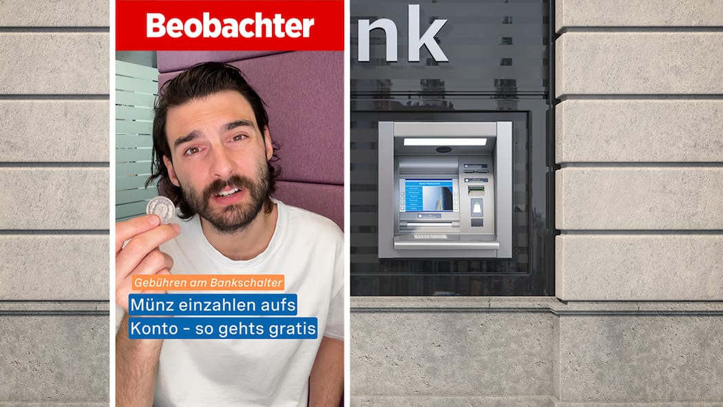Münz einzahlen aufs Konto – so geht es gratis Gebühren am Bankschalter: Münz einzahlen aufs Konto – so gehts gratis
