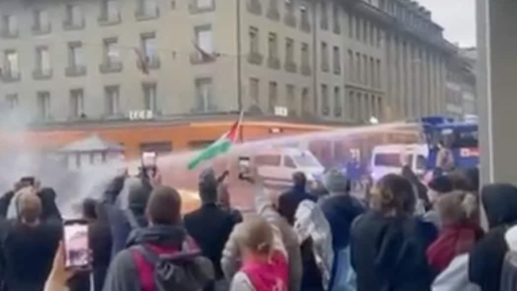Ausschreitungen in Bern an Palästina-Demo Ausschreitungen Bern (Zusammenschnitt)