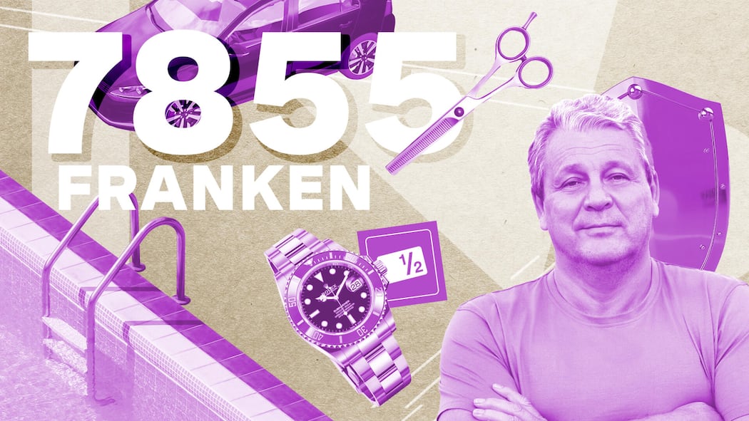 «14’000 Franken für eine Uhr ist verrückt – aber man lebt ja nur einmal» Illustration Collage Abrechnung, Folge 42: Bademeister