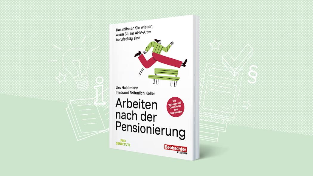 Tipps, um nach der Pensionierung weiterzuarbeiten Wertvolle Tipps und wichtige Informationen für alle, die auch nach der Pensionierung einer Arbeit nachgehen wollen. Illustration für Online-Artikel für Beobachter-Ratgeber "Arbeiten nach der Pensionierung"